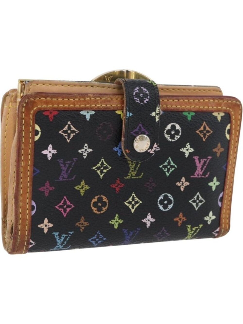 LOUIS VUITTON Multicolor Portefeuille Viennois Wallet Black M92988
